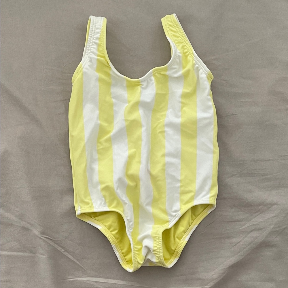 Lolli Swim Kids One Piece in Yellow and White